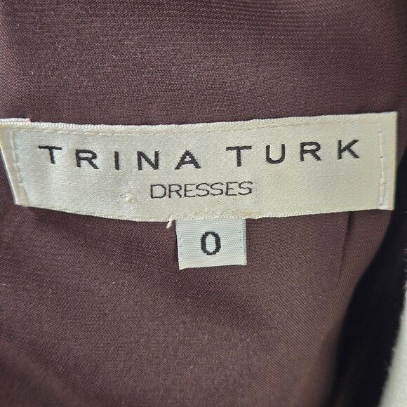 Trina Turk Sz 0 100% Silk Sleeveless Fit & Flare Dress Pleated Skirt Multicolor - Picture 9 of 14